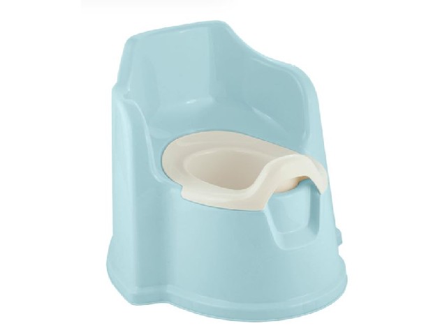 Горшок детский с высокой спинкой Lalababy Protect Me голубое облачко